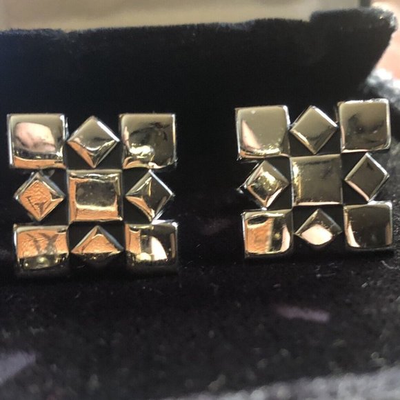 SWANK VINTAGE SILVER CUFFLINKS MINT CONDITION UNISEX ACCESSORIES GIFTS MEN LADY - Picture 3 of 5